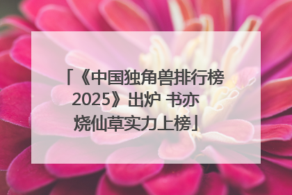 《中国独角兽排行榜2025》出炉 书亦烧仙草实力上榜