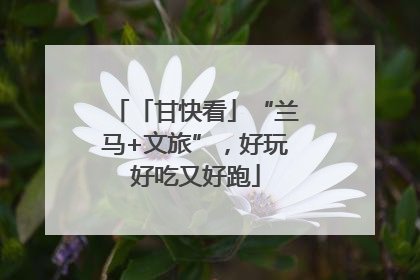 「甘快看」“兰马+文旅”，好玩好吃又好跑