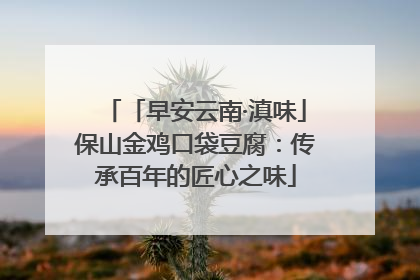 「早安云南·滇味」保山金鸡口袋豆腐：传承百年的匠心之味