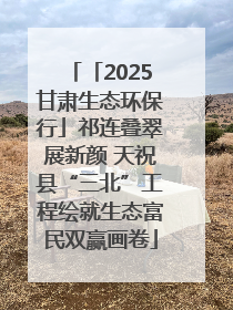 「2025甘肃生态环保行」祁连叠翠展新颜 天祝县“三北”工程绘就生态富民双赢画卷