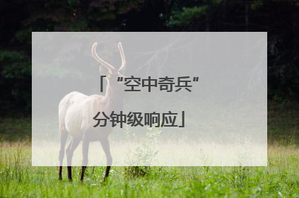 “空中奇兵”分钟级响应