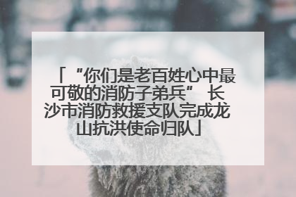 “你们是老百姓心中最可敬的消防子弟兵” 长沙市消防救援支队完成龙山抗洪使命归队