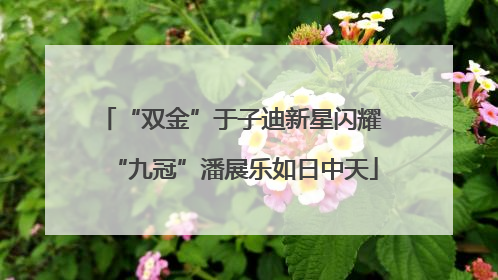 “双金”于子迪新星闪耀 “九冠”潘展乐如日中天