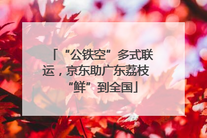 “公铁空”多式联运，京东助广东荔枝“鲜”到全国
