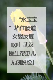 “水宝宝”堵住肠道 女婴反复呕吐 武汉医生帮患儿无创脱险