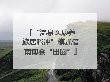 “温泉医康养+旅居腾冲”模式借南博会“出圈”