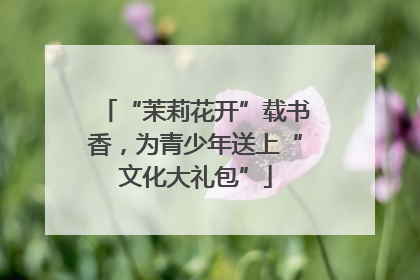 “茉莉花开”载书香，为青少年送上“文化大礼包”