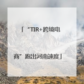 “TIR+跨境电商”跑出河南速度