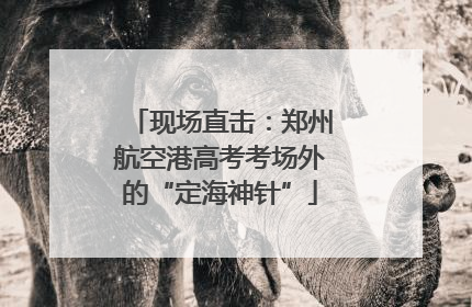 现场直击：郑州航空港高考考场外的“定海神针”
