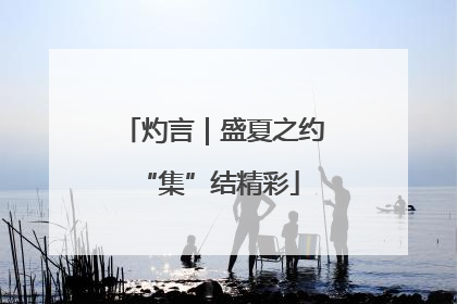 灼言｜盛夏之约 “集”结精彩