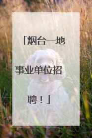 烟台一地事业单位招聘！