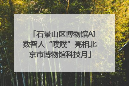 石景山区博物馆AI数智人“噗噗”亮相北京市博物馆科技月
