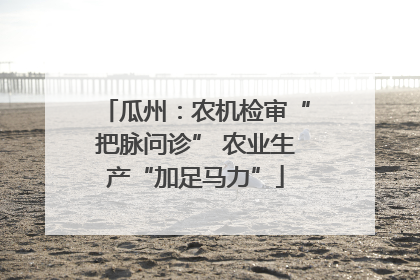 瓜州：农机检审“把脉问诊” 农业生产“加足马力”