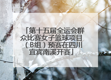 第十五届全运会群众比赛女子篮球项目（B组）预赛在四川宜宾南溪开赛