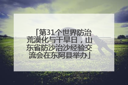 第31个世界防治荒漠化与干旱日，山东省防沙治沙经验交流会在东阿县举办
