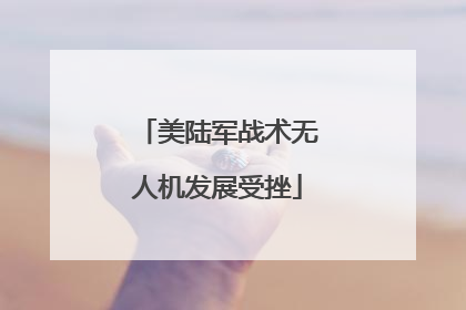 美陆军战术无人机发展受挫