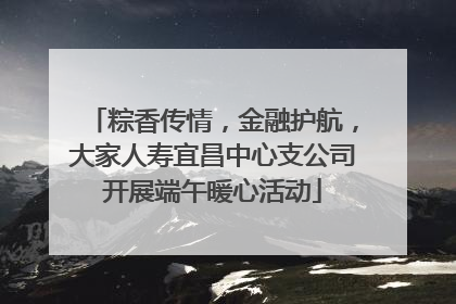 粽香传情，金融护航，大家人寿宜昌中心支公司开展端午暖心活动