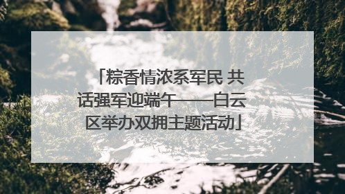 粽香情浓系军民 共话强军迎端午——白云区举办双拥主题活动