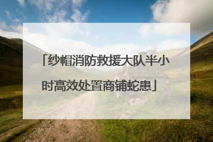 纱帽消防救援大队半小时高效处置商铺蛇患