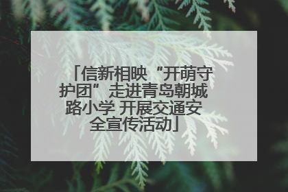 信新相映“开萌守护团”走进青岛朝城路小学 开展交通安全宣传活动