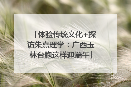 体验传统文化+探访朱熹理学：广西玉林台胞这样迎端午
