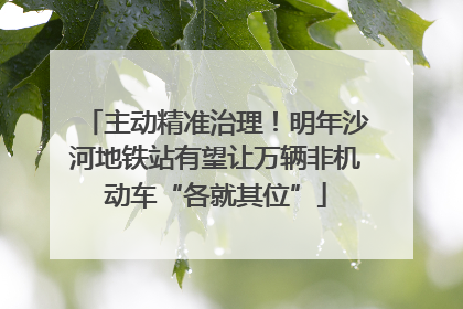 主动精准治理！明年沙河地铁站有望让万辆非机动车“各就其位”
