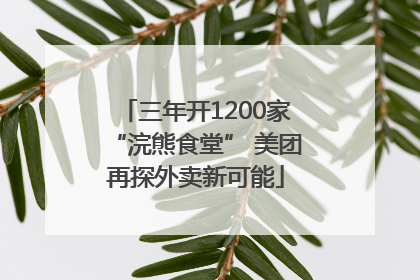 三年开1200家“浣熊食堂” 美团再探外卖新可能
