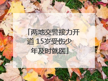两地交警接力开道 15岁受伤少年及时就医
