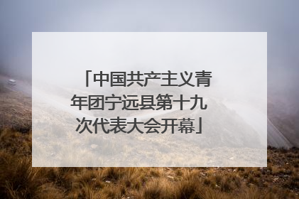 中国共产主义青年团宁远县第十九次代表大会开幕