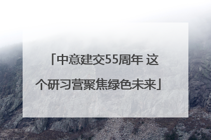 中意建交55周年 这个研习营聚焦绿色未来