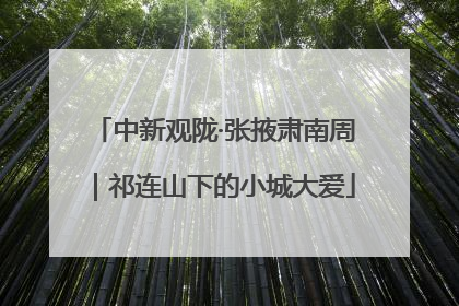 中新观陇·张掖肃南周｜祁连山下的小城大爱