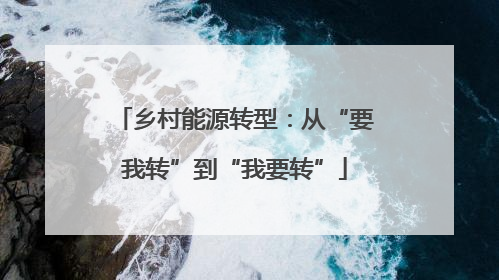 乡村能源转型：从“要我转”到“我要转”
