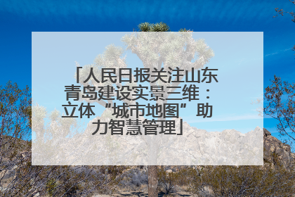 人民日报关注山东青岛建设实景三维：立体“城市地图”助力智慧管理