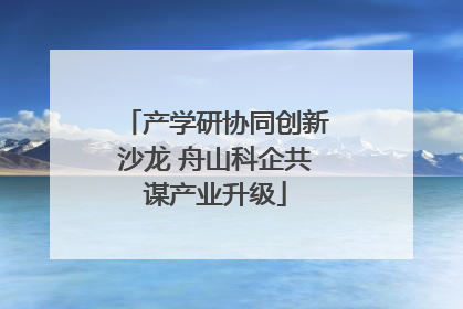 产学研协同创新沙龙 舟山科企共谋产业升级