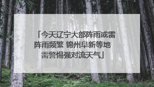 今天辽宁大部阵雨或雷阵雨频繁 锦州阜新等地需警惕强对流天气