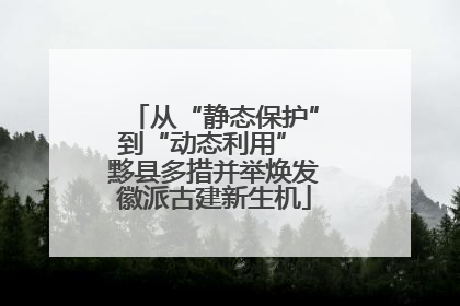 从“静态保护”到“动态利用” 黟县多措并举焕发徽派古建新生机