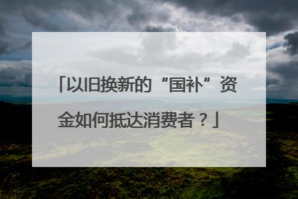 以旧换新的“国补”资金如何抵达消费者？