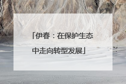 伊春：在保护生态中走向转型发展