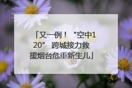 又一例！“空中120” 跨城接力救援烟台危重新生儿