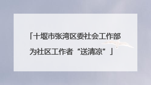 十堰市张湾区委社会工作部为社区工作者“送清凉”