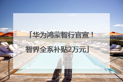 华为鸿蒙智行官宣！智界全系补贴2万元