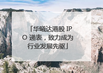 华曦达港股 IPO 递表，致力成为行业发展先驱