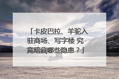 卡皮巴拉、羊驼入驻商场、写字楼 究竟暗藏哪些隐患？