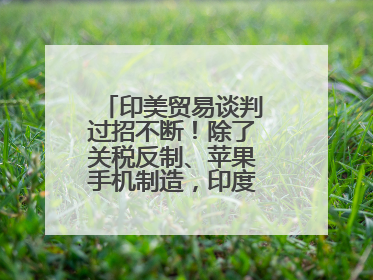 印美贸易谈判过招不断！除了关税反制、苹果手机制造，印度最新要价来了