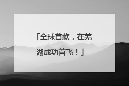 全球首款，在芜湖成功首飞！