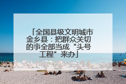 全国县级文明城市金乡县：把群众关切的事全部当成“头号工程”来办