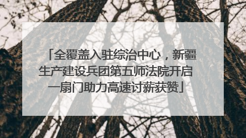 全覆盖入驻综治中心，新疆生产建设兵团第五师法院开启一扇门助力高速讨薪获赞