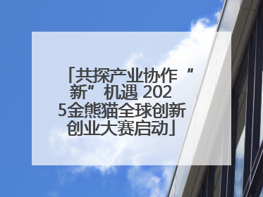 共探产业协作“新”机遇 2025金熊猫全球创新创业大赛启动