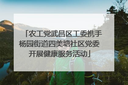 农工党武昌区工委携手杨园街道四美塘社区党委开展健康服务活动