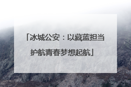 冰城公安：以藏蓝担当 护航青春梦想起航